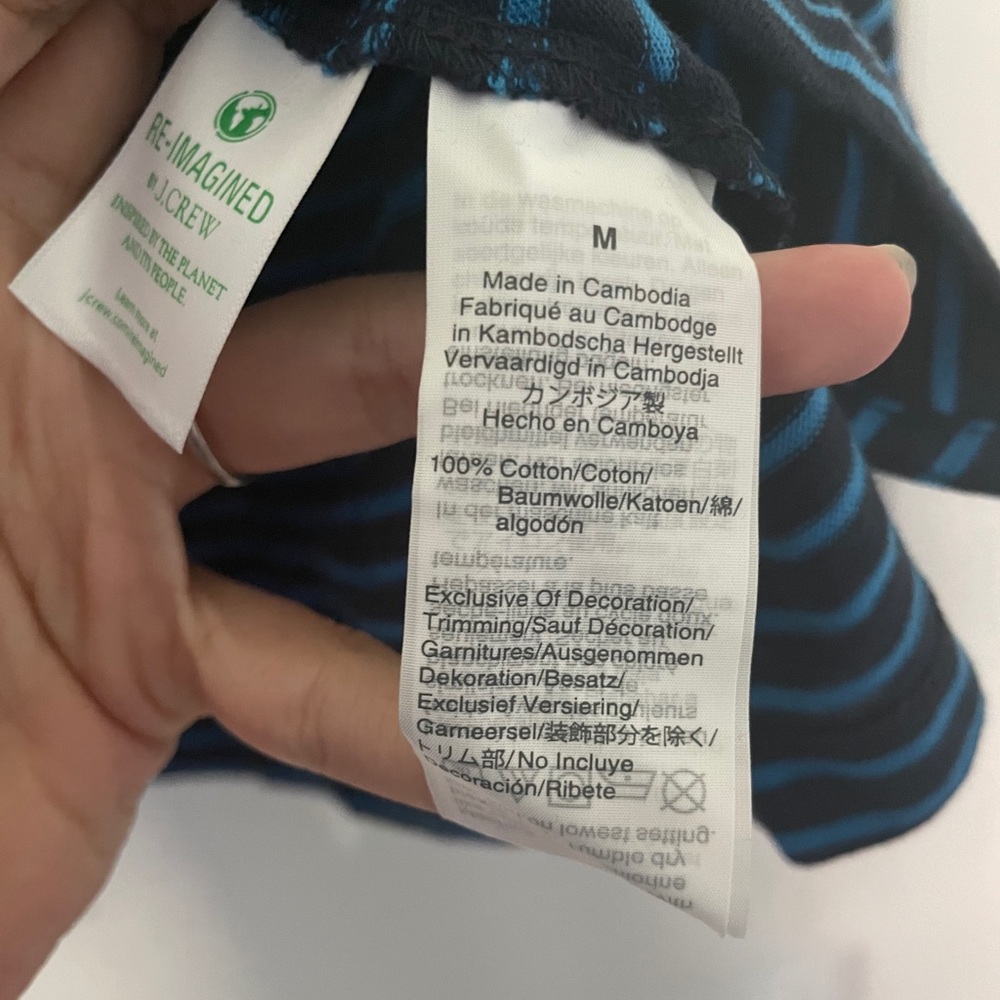 J. Crew Blue Striped Women's Top - Picture 5 of 5